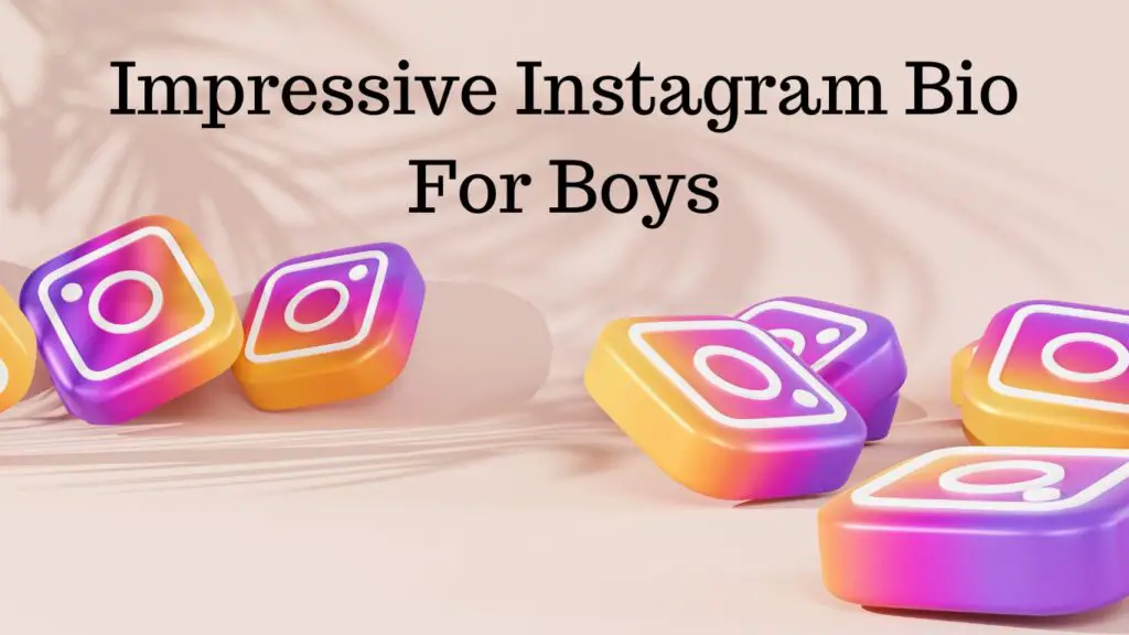 Impressive Instagram Bio For Boys