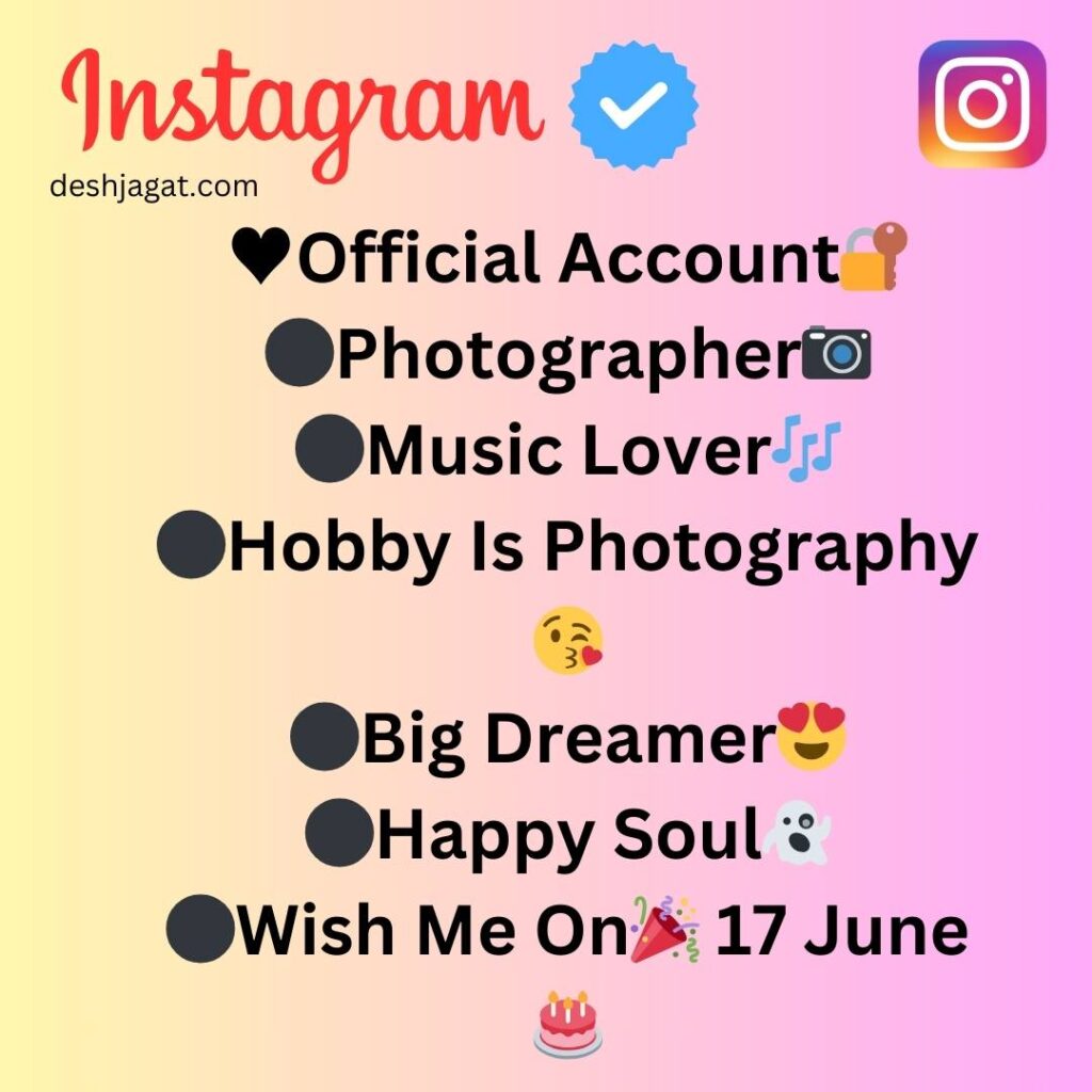 Photographer Bio For Instagram