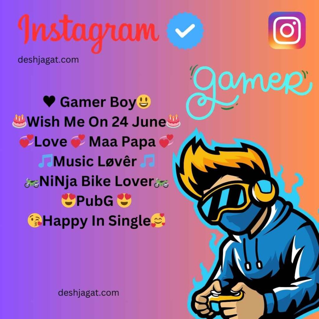 Gamer Bio For Instagram