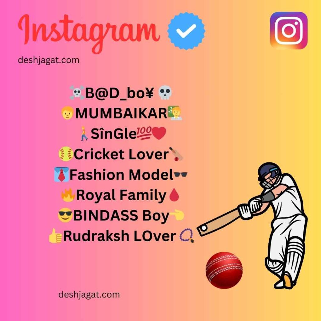 Cricket Bio for Instagram Virat Kohli